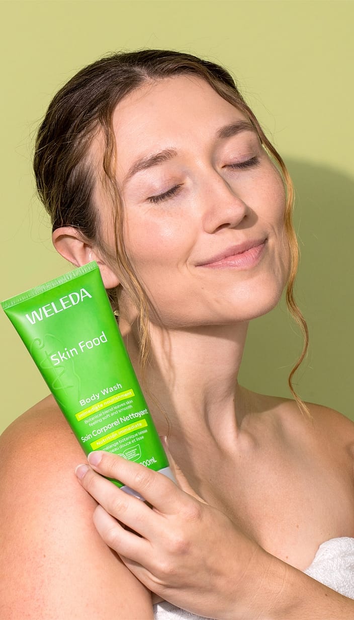 skin food body wash - weleda
