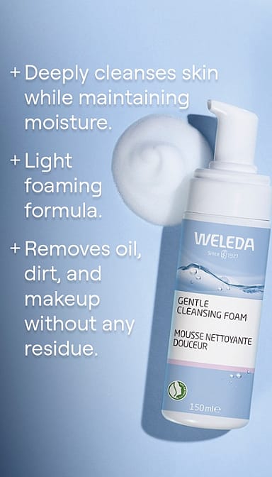 sanfte reinigung schaum - weleda natural face care - weleda