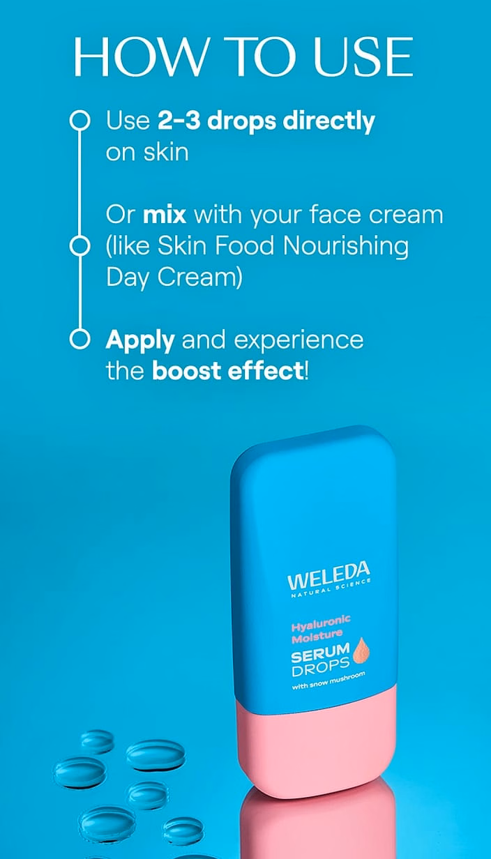 Hyaluronic Moisture Booster Serum Drops - Weleda