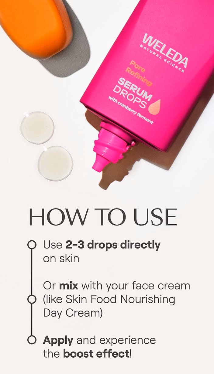 Pore Refining Vitamin C Booster Serum Drops - Weleda