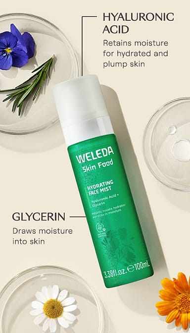 haut essen hydrating face mist - weleda